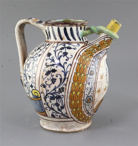 A Deruta maiolica wet drug Laboeretia, 16th century or later, height 23cm